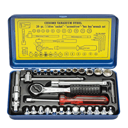 画像を別ウィンドウで表示します。 ツールセット 34ピース差込角1/4"(6.3mm)(10-1706)の画像